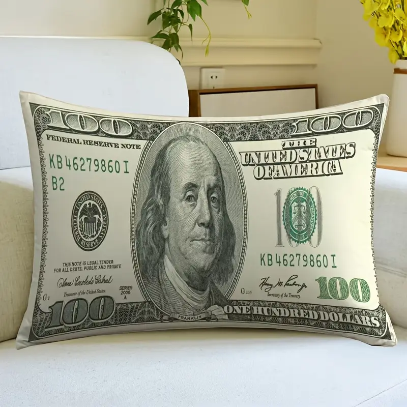 Подушка 100 доларів 3D (2564074783)