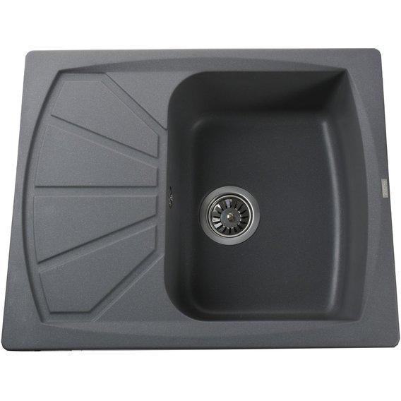 Гранитная мойка Globus Lux Tana А0003 610х500 мм Серый металлик