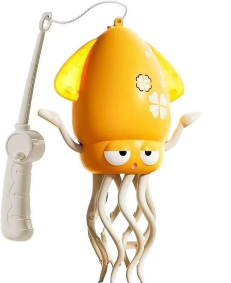 Интерактивная игрушка Electric Dance Squid танцующий осьминог с музыкой и подсветкой аккумуляторный Желтый (28542193)