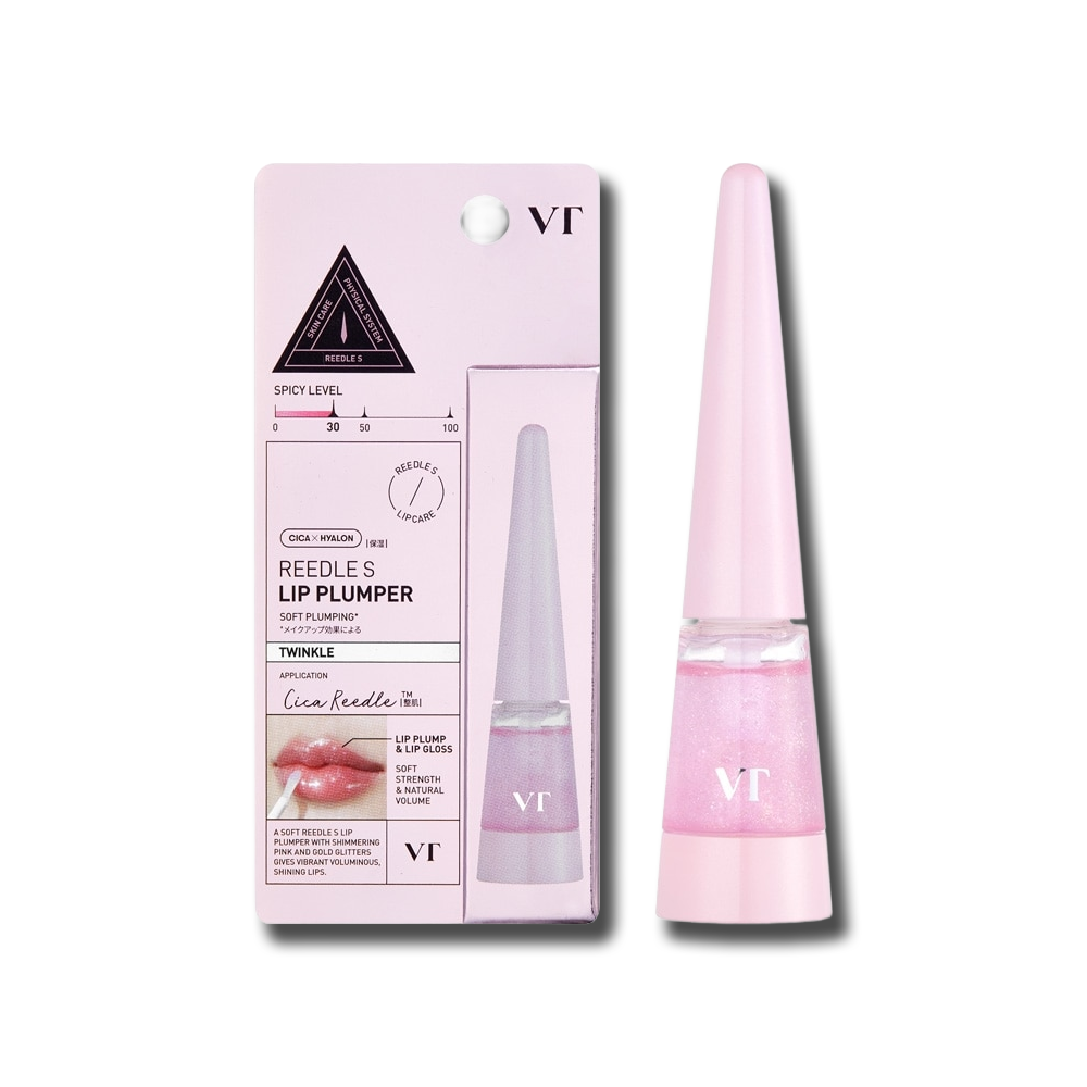 Плампер для губ VT Reedle Shot Twinkle с розовым глитером сияющий эффект