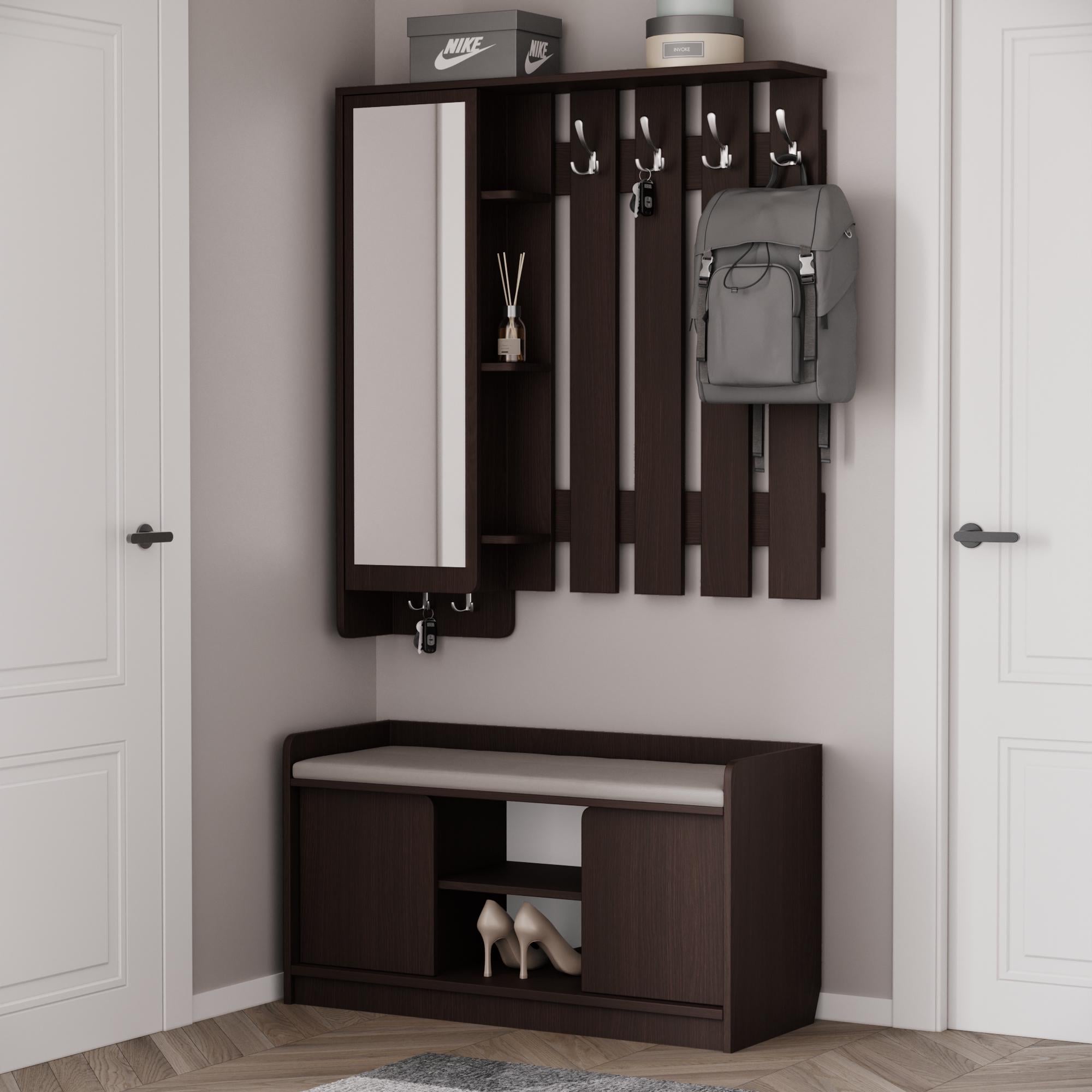 Прихожая ПР-3 100х110х20 см/100х55х40 см Венге