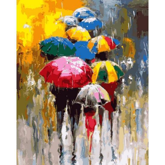 Картина по номерам Mariposa "Разноцветные зонтики" 40x50 см (MR-Q2243)