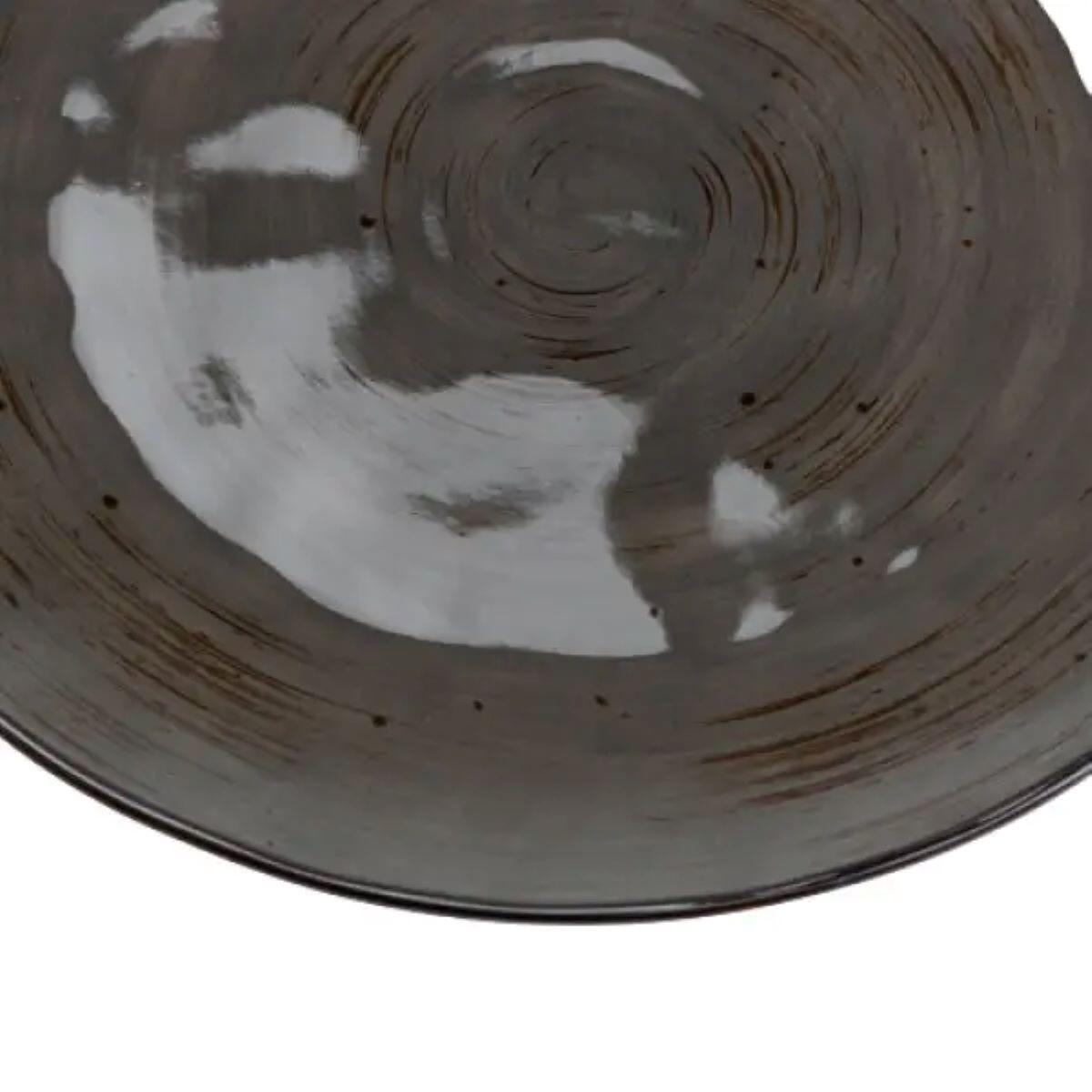 Тарелка сервировочная круглая плоская керамическая 26 см Коричневый (4652) - фото 11 Тарелка сервировочная круглая плоская керамическая 26 см Коричневый (4652) - фото 11