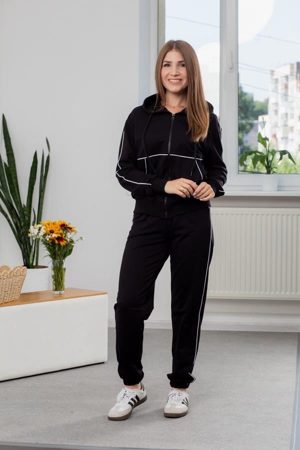 Спортивный костюм женский AKSAN двойка M Черный (25.2729_black_44(M))