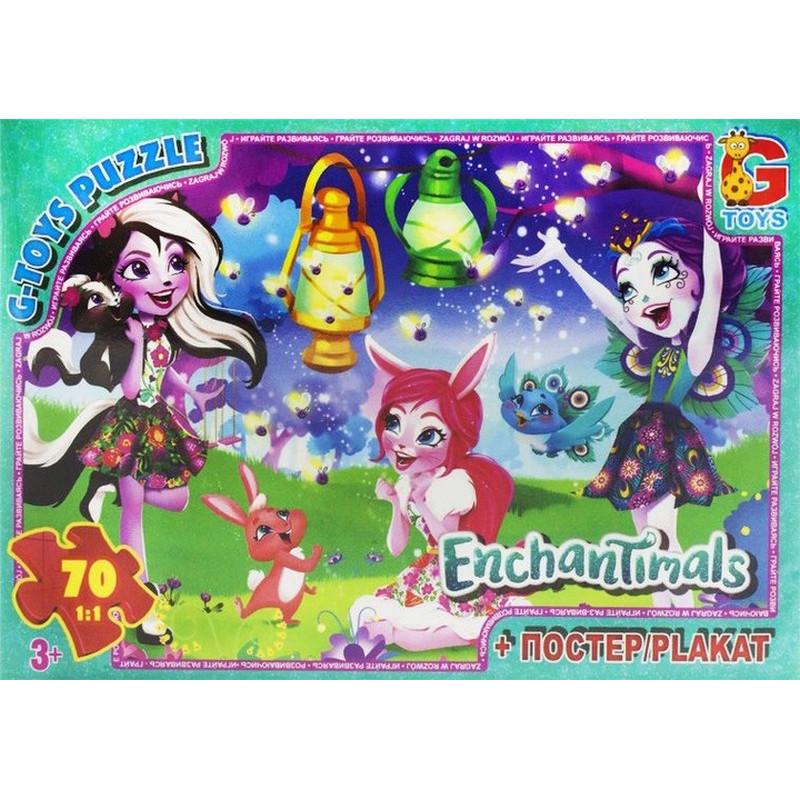 Пазлы детские картонные G-Toys Enchantimals 70 эл. (IP-177-P-920)
