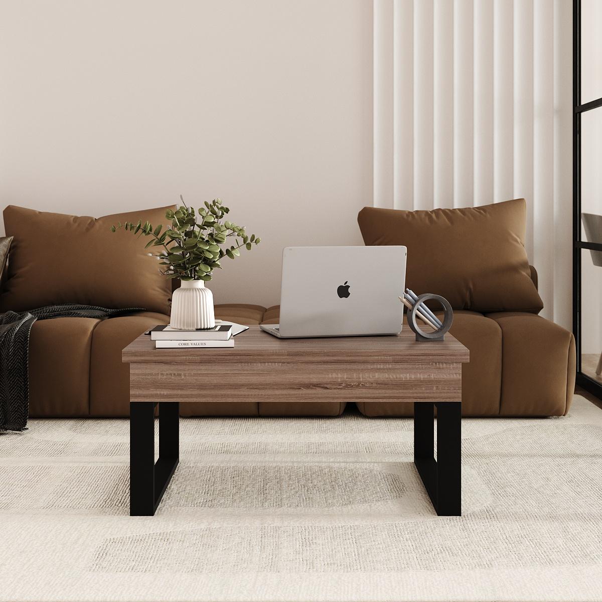 Журнальный стол-трансформер S-Fly 880x466x600 мм Дуб винтаж оксид (TB33090000030) - фото 4 Журнальный стол-трансформер S-Fly 880x466x600 мм Дуб винтаж оксид (TB33090000030) - фото 4