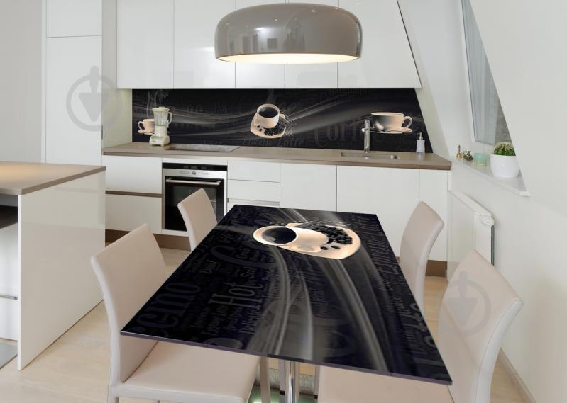 Наклейка 3Д виниловая на стол Zatarga «Кофейное амбре» 600х1200 мм для домов, квартир, столов, кофейн, кафе Наклейка 3Д виниловая на стол Zatarga «Кофейное амбре» 600х1200 мм для домов, квартир, столов, кофейн, кафе