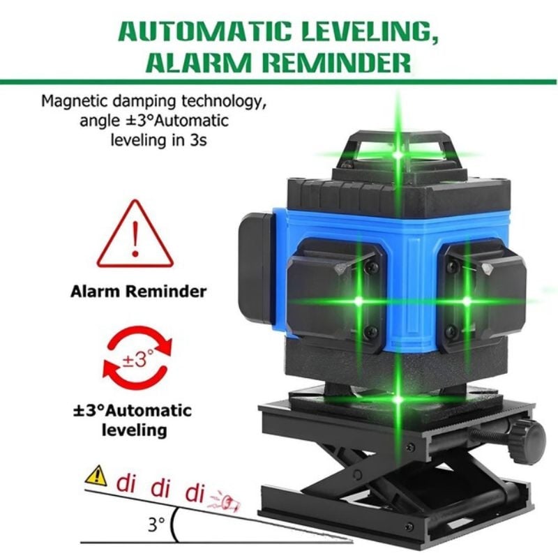 Лазерний рівень Laser 4D blue нівелір акумуляторний 16 ліній 30 м (26202693) - фото 3