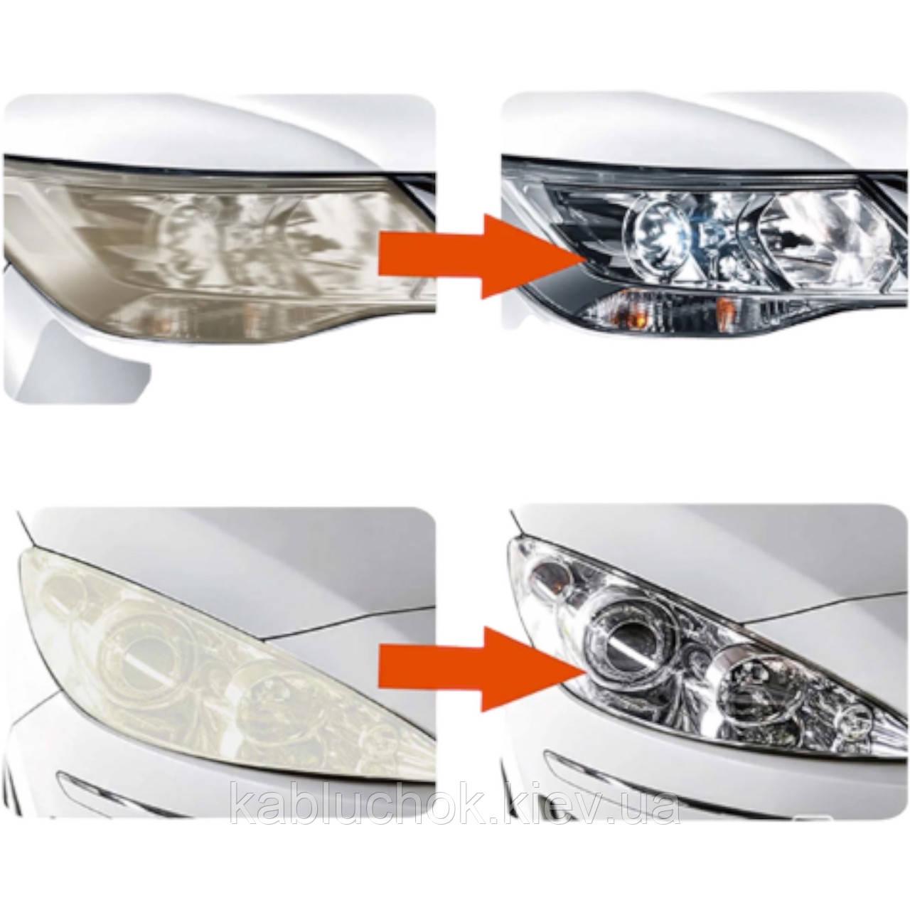 Набір для відновлення автомобільних фар VISBELLA Diy Headlight Restoration Kit Wipe Solution - фото 3