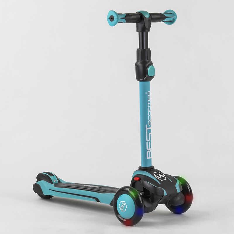 Самокат трехколесный Best Scooter MX-60806 MAXI 3 колеса PU со светом d 12 см