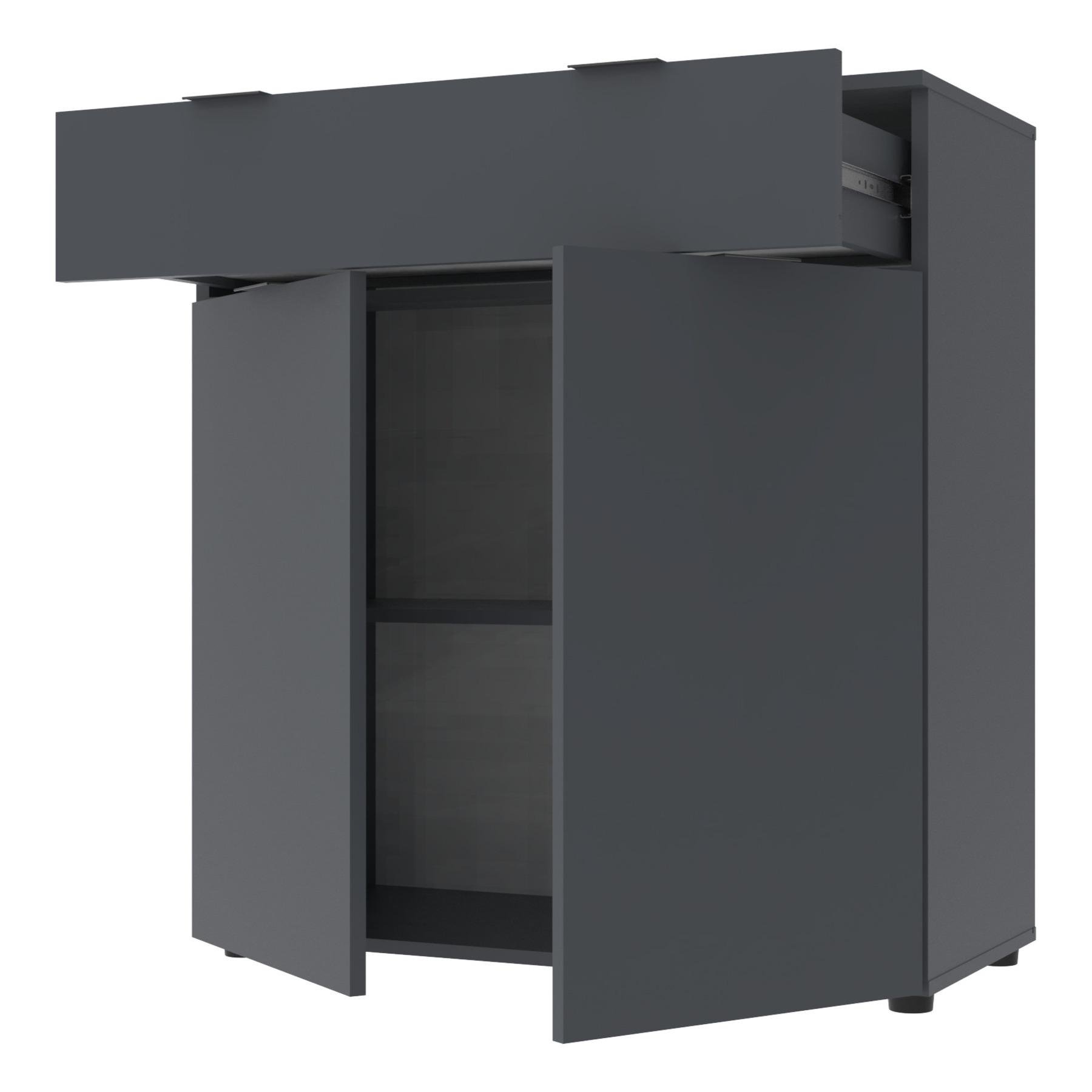 Комод в гостиную Doros Рон 2 80х38х100 см Графитовый (DRS-011295) - фото 3 Комод в гостиную Doros Рон 2 80х38х100 см Графитовый (DRS-011295) - фото 3