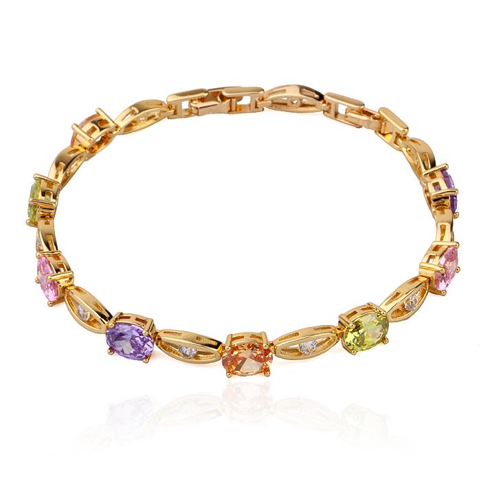 Браслет с цирконами X70691 Italina Разноцветные