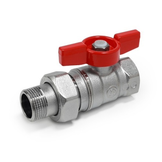 Кран Американка Giacomini 1/2" ВЗ прямий латунь нікельована (R259X003)