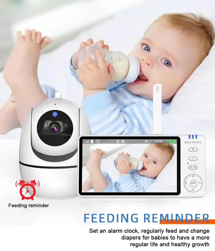 Видеоняня с 5-дюймовым LCD монитором/датчиком звука/ночное видение/беспроводная/поворотная радионяня/измерение температуры (ABM501) - фото 11 Видеоняня с 5-дюймовым LCD монитором/датчиком звука/ночное видение/беспроводная/поворотная радионяня/измерение температуры (ABM501) - фото 11