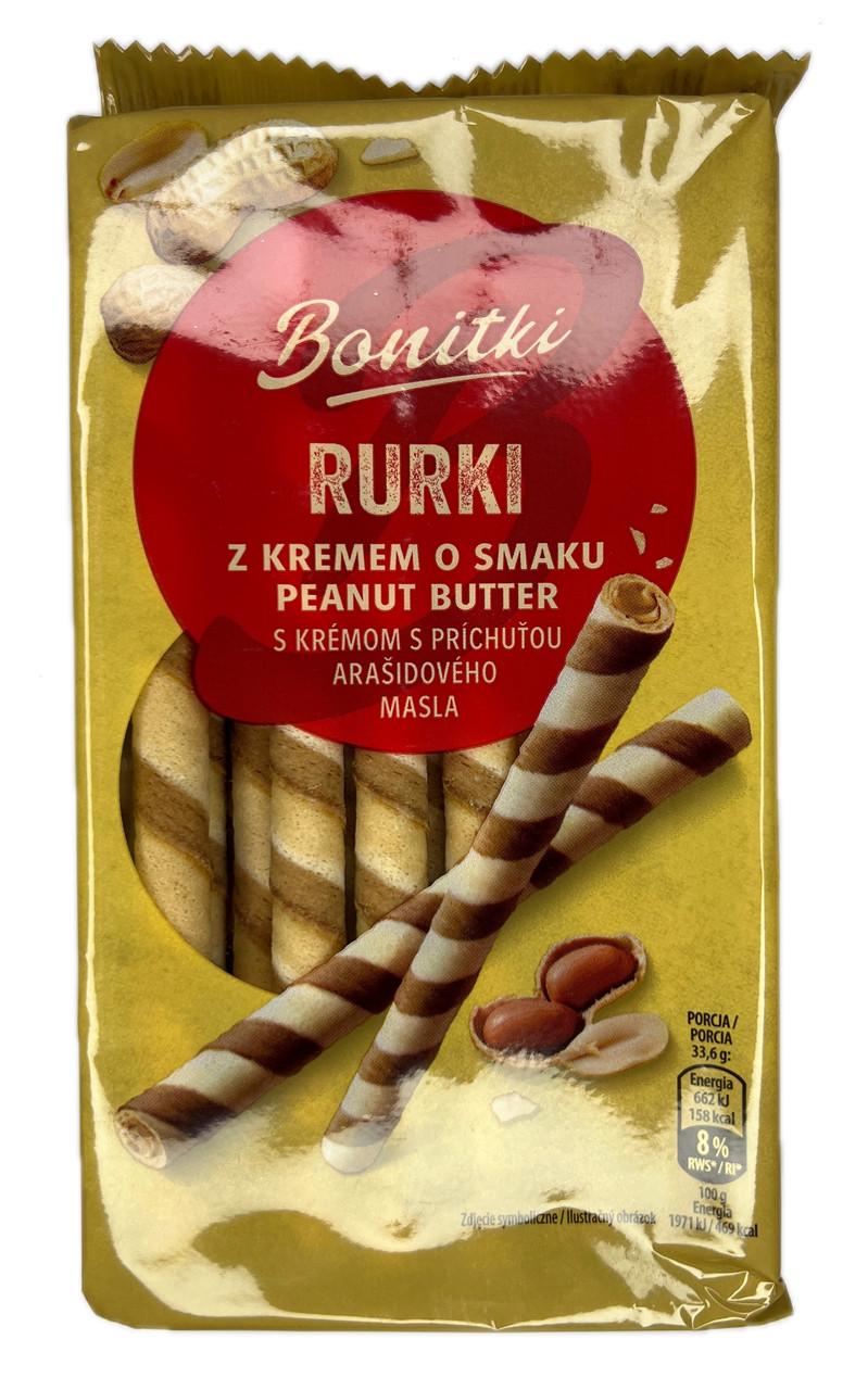 Трубочки с кремом Bonitki Rurki арахисовая паста 280 г