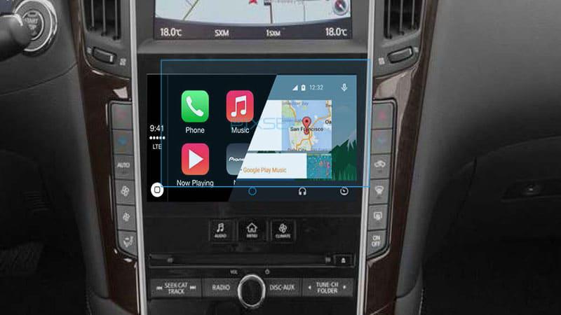 Защитное стекло Pixsel гибридное матовое на монитор Infiniti Q50 9" 2018