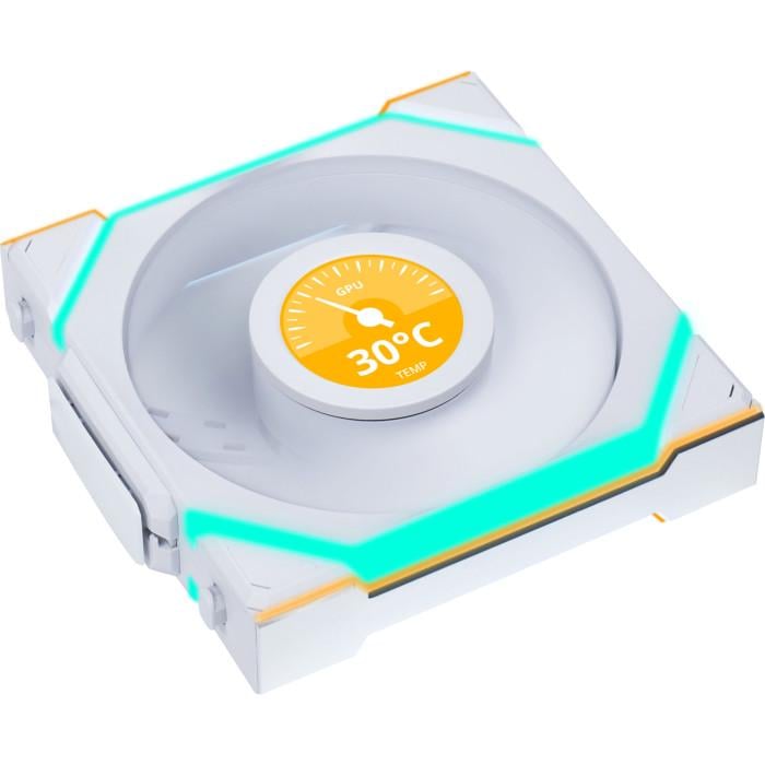 Вентилятор корпусный Lian Li Uni Fan SL Wireless LCD Reverse 120 PWM 120 мм 1900 об/мин White (G99.12RSLLCD1W1W.00)
