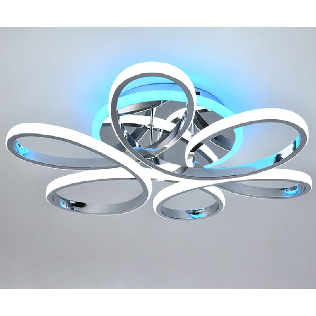 Люстра светодиодная HARRYS с подсветкой RGB и с пультом 110 Вт Хром (1804)