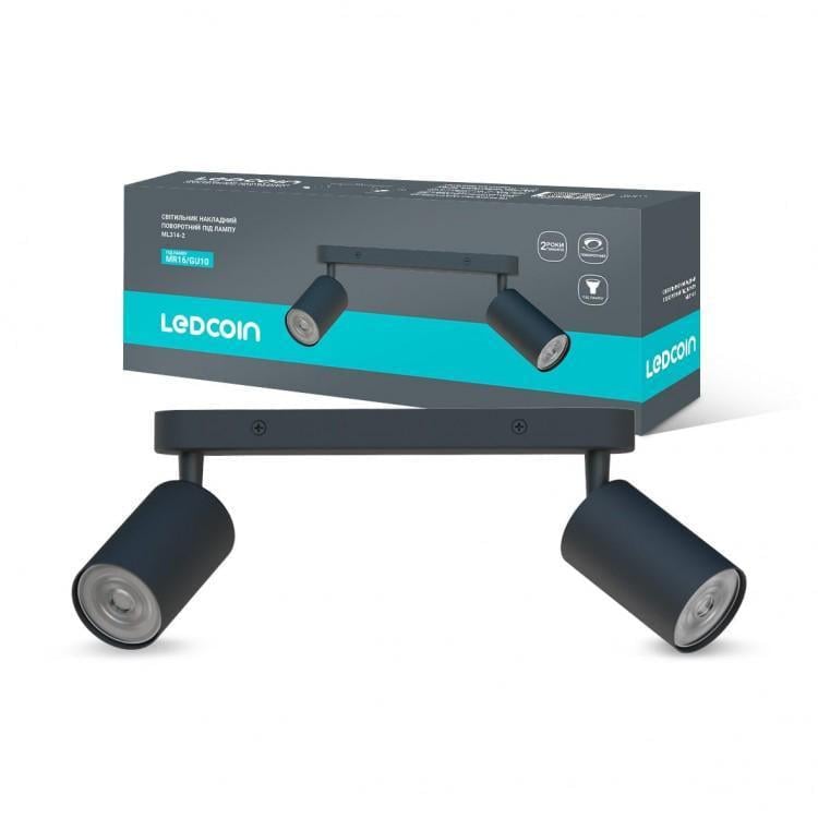 Спот накладний поворотний LEDCOIN ML314-2 під лампу Чорний