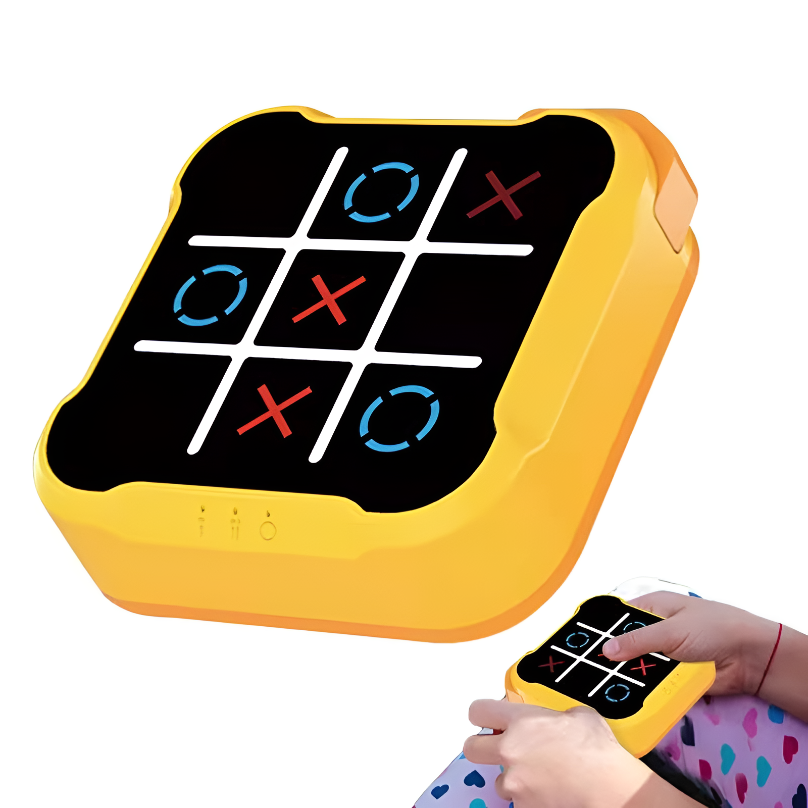 Консоль JoyPro Fun Tic Tac Toe 3в1 Хрестики нулики з сенсорним LED дисплеєм для дітей дорослих Жовтий (c585f4b3) - фото 2