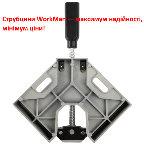 Струбцина кутова WorkMan Al з рухомою губкою 70 мм (604) - фото 4
