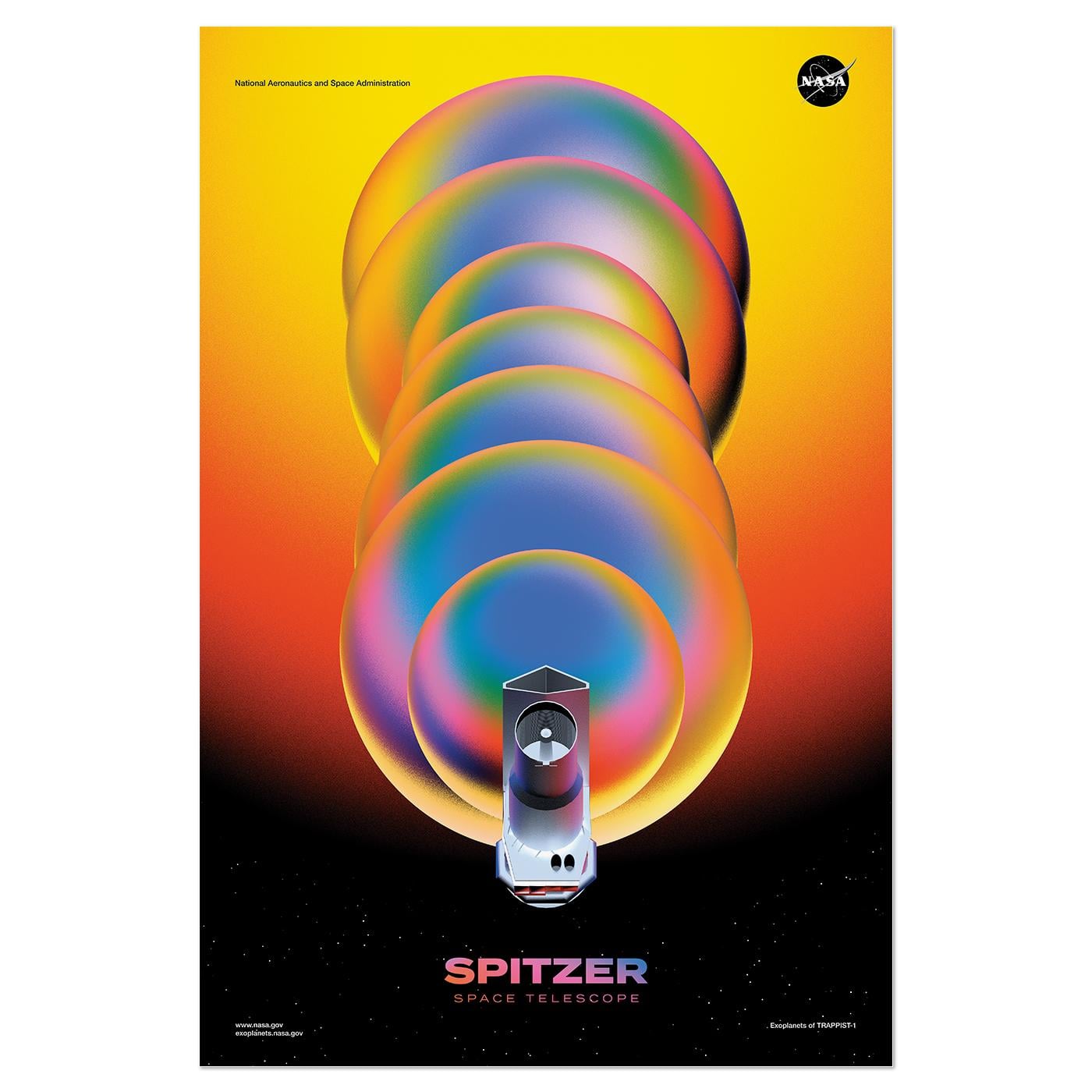 Плакат NASA Телескопы: Spitzer 60x90 см (0293) Плакат NASA Телескопы: Spitzer 60x90 см (0293)