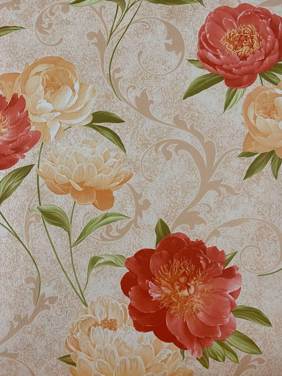 Обои бумажные Слов'янські шпалери Сара 718102 0,53x10,05 м Бежевый (4824033274100)