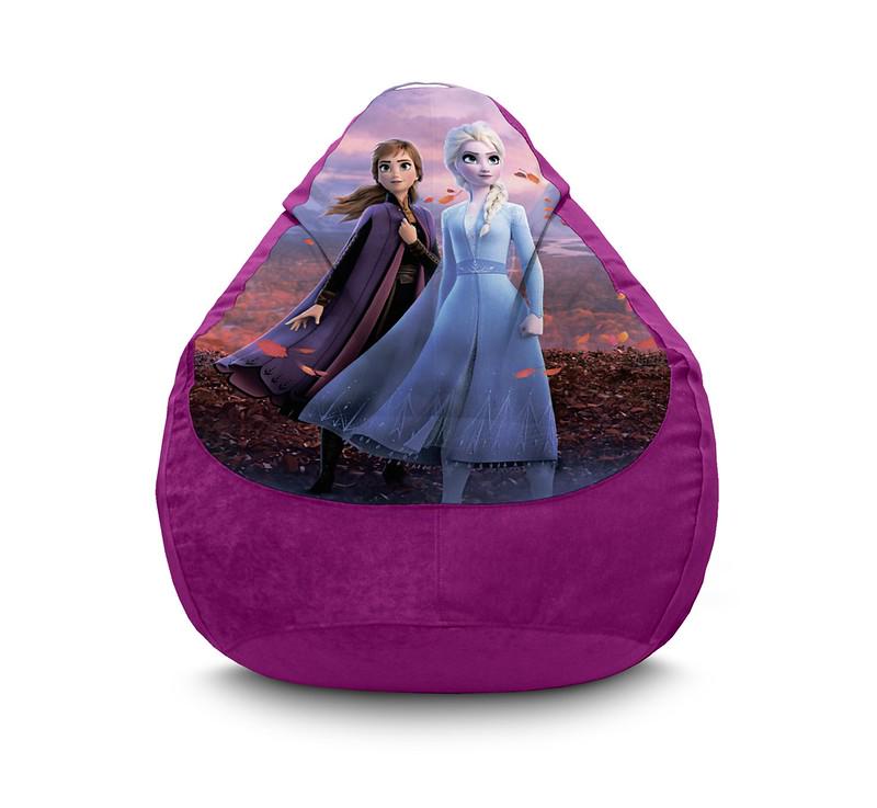 Кресло мешок Frozen Elsa and Anna Флок XXL 90х125 см Фиолетовый