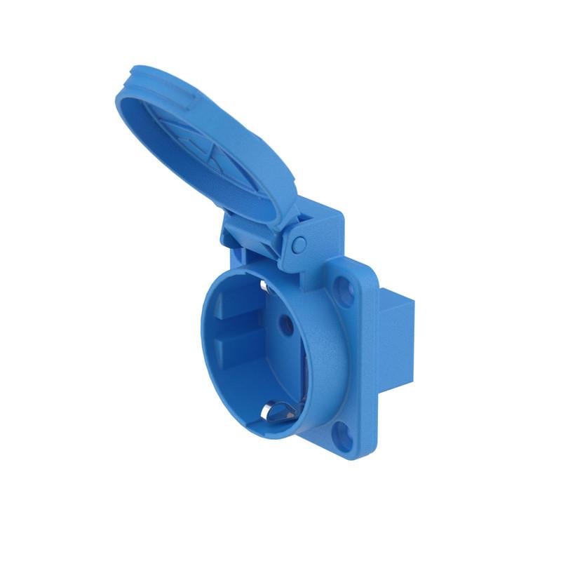 Розетка ДКС Quadro с заземлением основание 50х62мм IP54 Синий (DIS5702061)