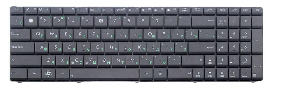 Клавиатура для ноутбука Asus A72 A72 матовая (04GNV32KRU00)