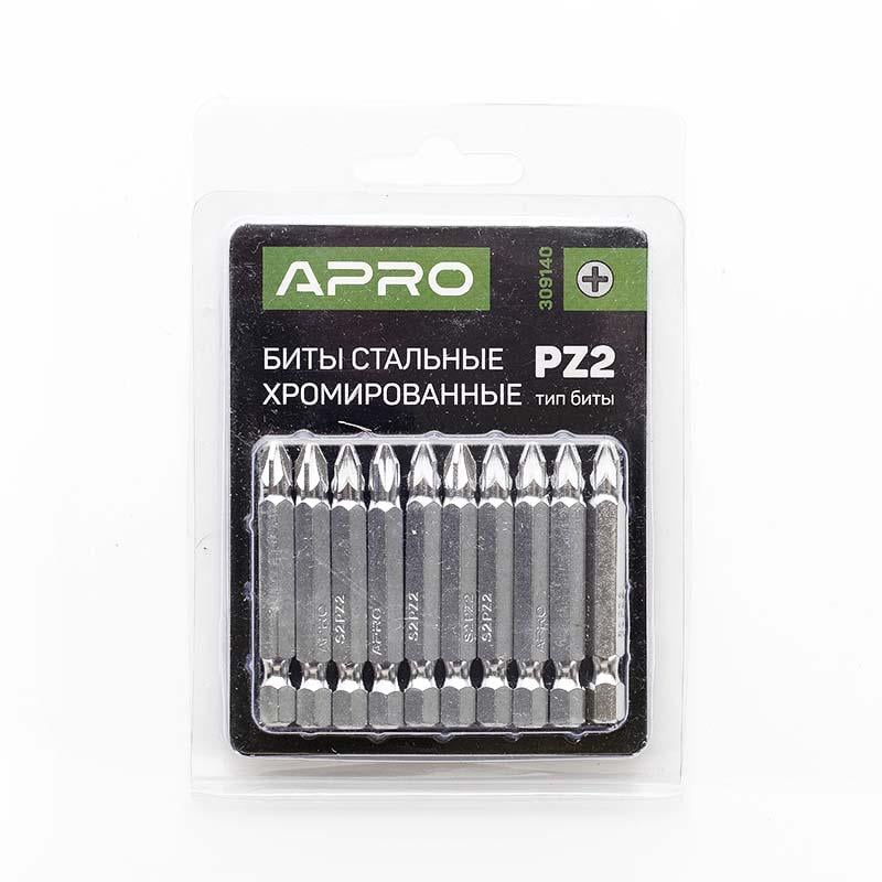 Бита Apro хромированная PZ2х50 мм 10 шт./уп.
