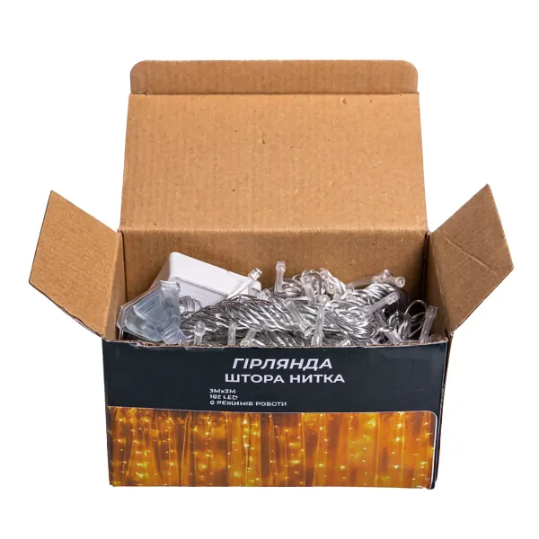 Гирлянда-штора новогодняя сетевая 3х3 м 192LED Белый (ZWM33192LEDW) - фото 8 Гирлянда-штора новогодняя сетевая 3х3 м 192LED Белый (ZWM33192LEDW) - фото 8