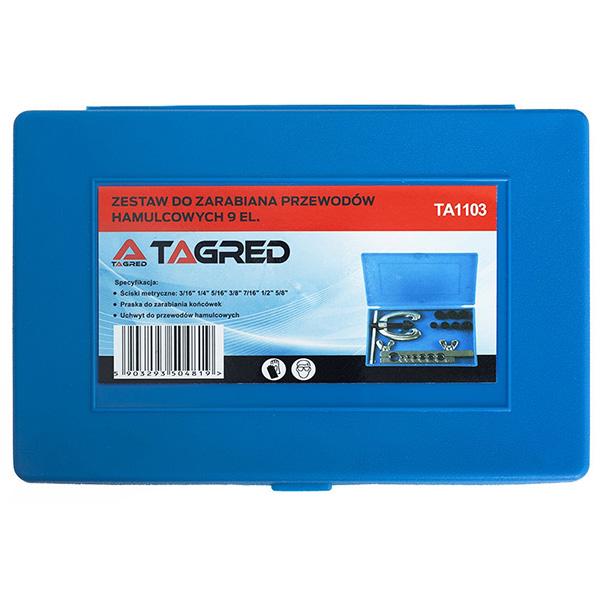 Набір для розвальцювання трубок TAGRED 3/16"/1/4"/5/16"/3/8"/7/16"/1/2"/5/8" 9 ел. (TA1103) - фото 3