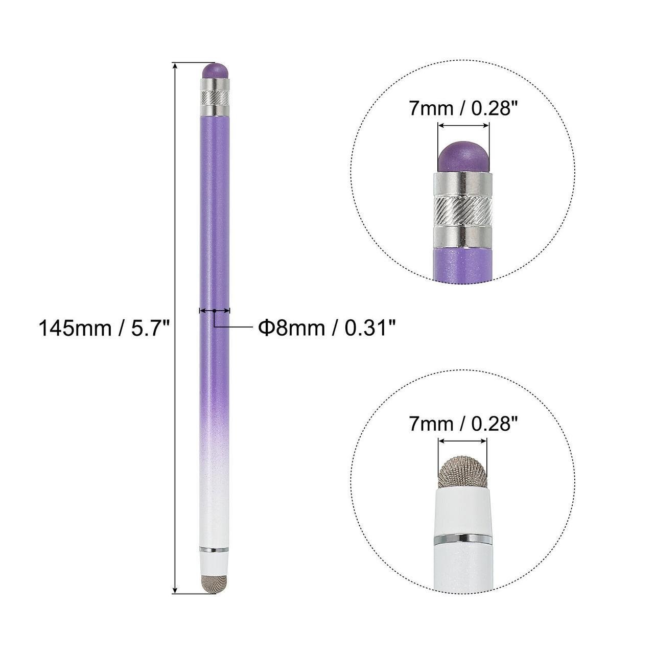 Стилус для рисования металлический двусторонний Фиолетовый - фото 4