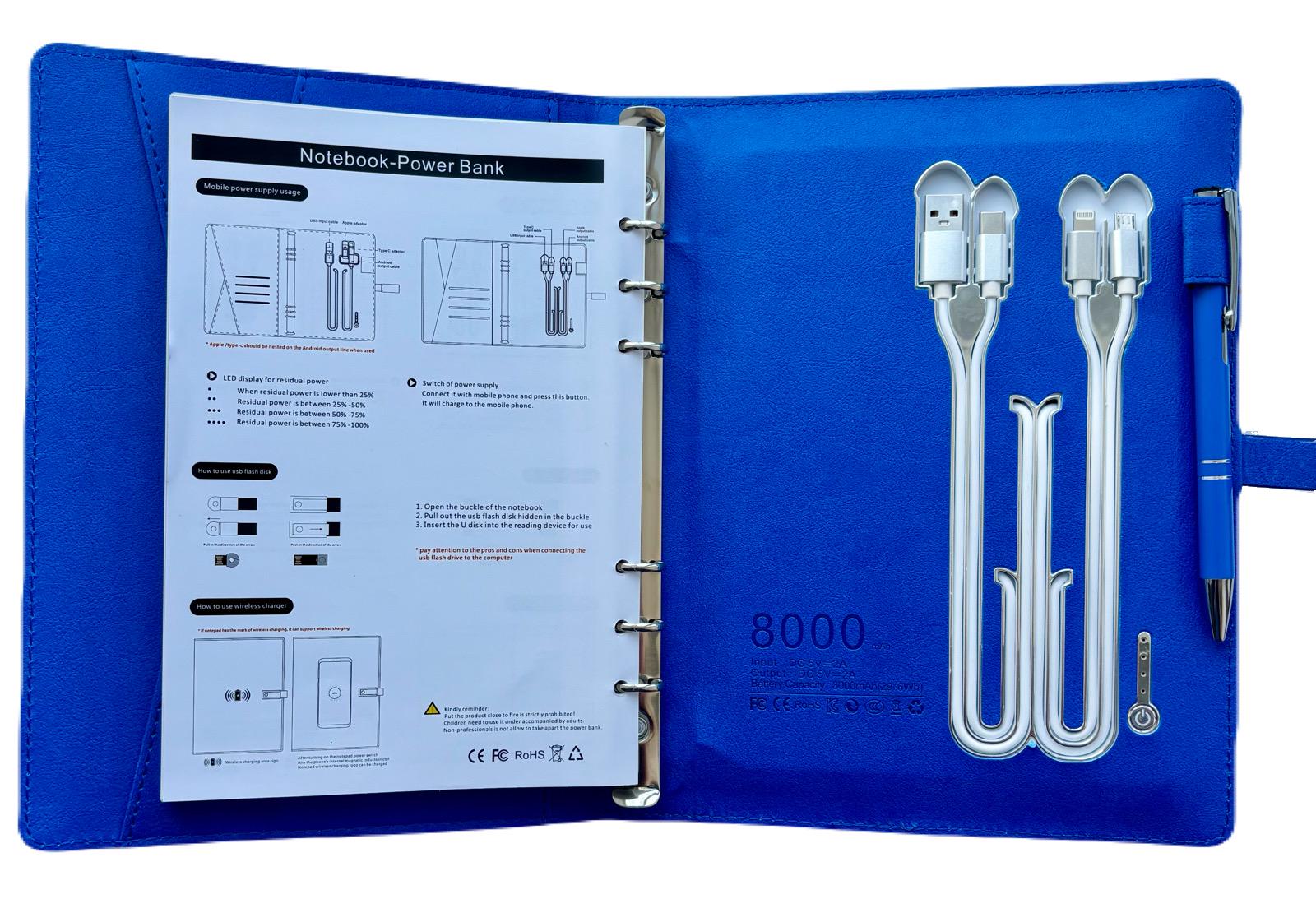 Блокнот-дневник AB tech Colorful с беспроводной зарядкой/Power Bank и USB flash 16 Gb Светло-синий - фото 3 Блокнот-дневник AB tech Colorful с беспроводной зарядкой/Power Bank и USB flash 16 Gb Светло-синий - фото 3