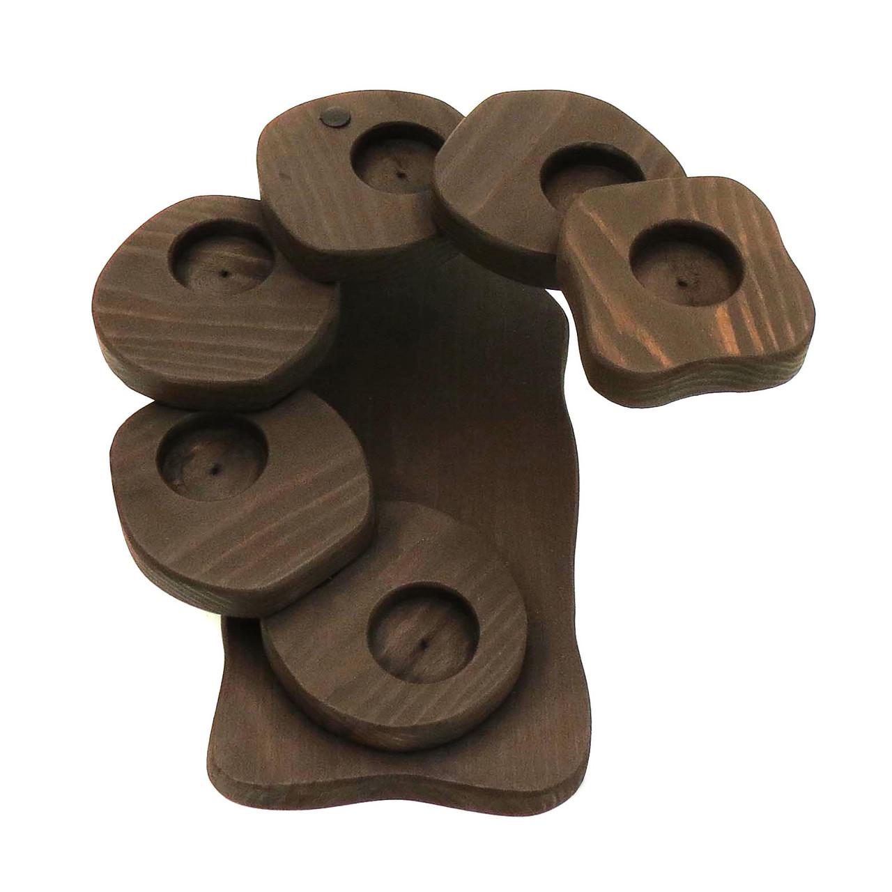 Подставка для рюмок из дерева Паскаль 5 Капучино (НБС-083009)