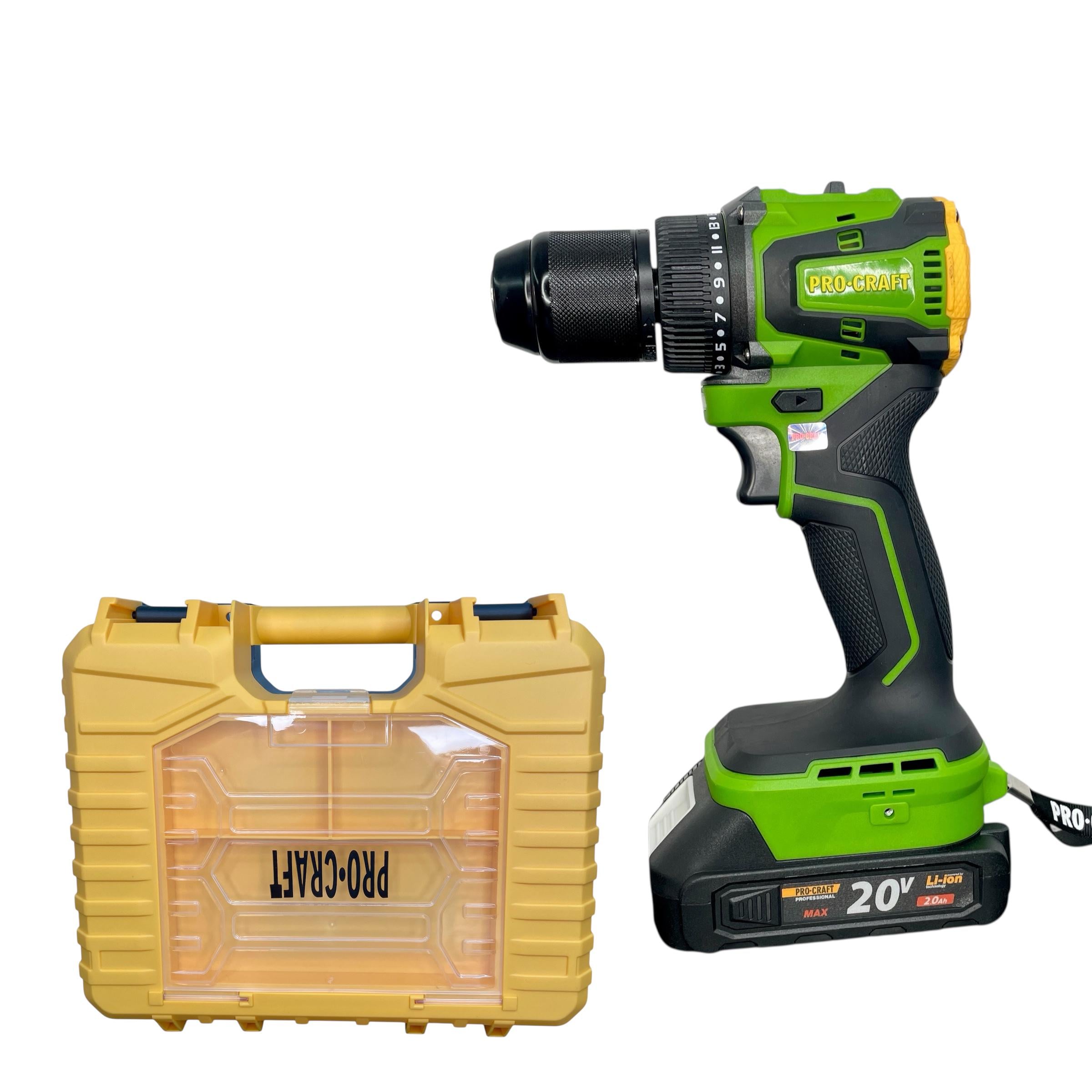 Шуруповерт аккумуляторный Procraft PA20Li с 1 акб и зп (000208)