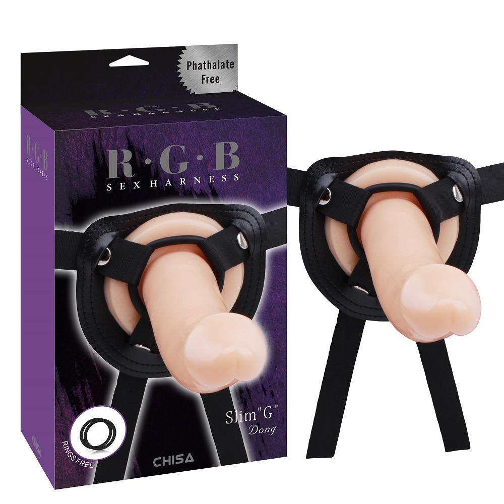 Страпон-насадка для стимуляции точки G Chisa RGB Sex Harntss Slim G на ремнях (60873 /CN-102060873)