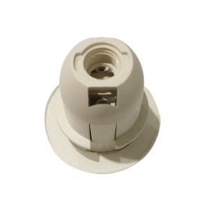 Патрон электрический с гайкой E.NEXT e.lamp socket with nut.e14.pl.white E14 пластик Белый (s9100006) - фото 2