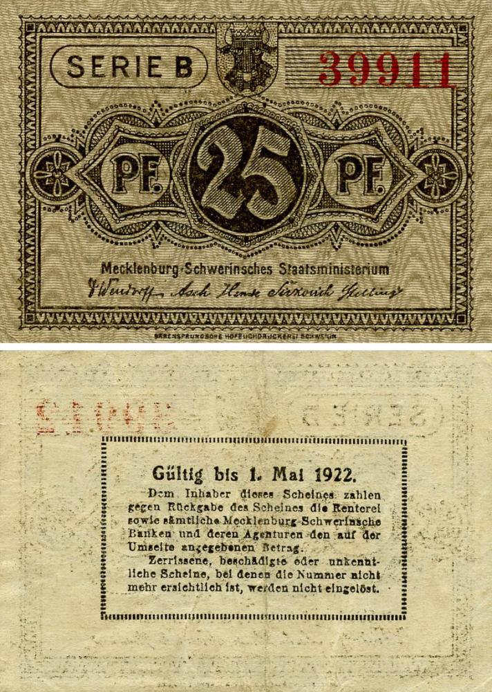 Коллекционная банкнота Германия Нотгельд 25 пфеннигов 1921 F-VF Хальберштадт (Б18544)
