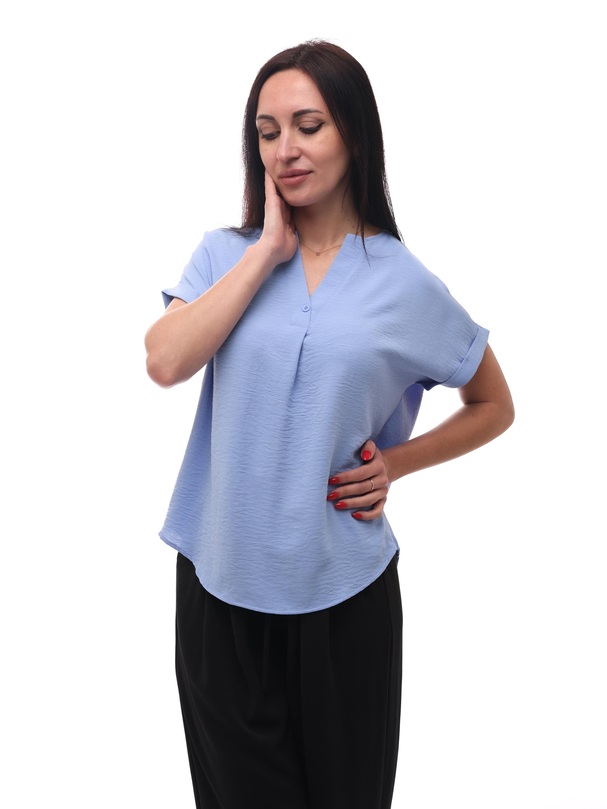 Блуза жіноча M&C р. 42 Блакитний (278239-54) - фото 2 Блуза жіноча M&C р. 42 Блакитний (278239-54) - фото 2