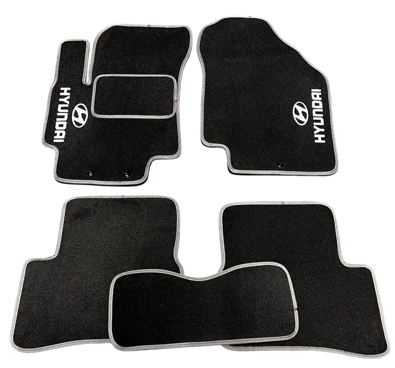 Килимки в салон ворсові для Hyundai Accent 2006-2010 5 шт. Чорний (27327138)