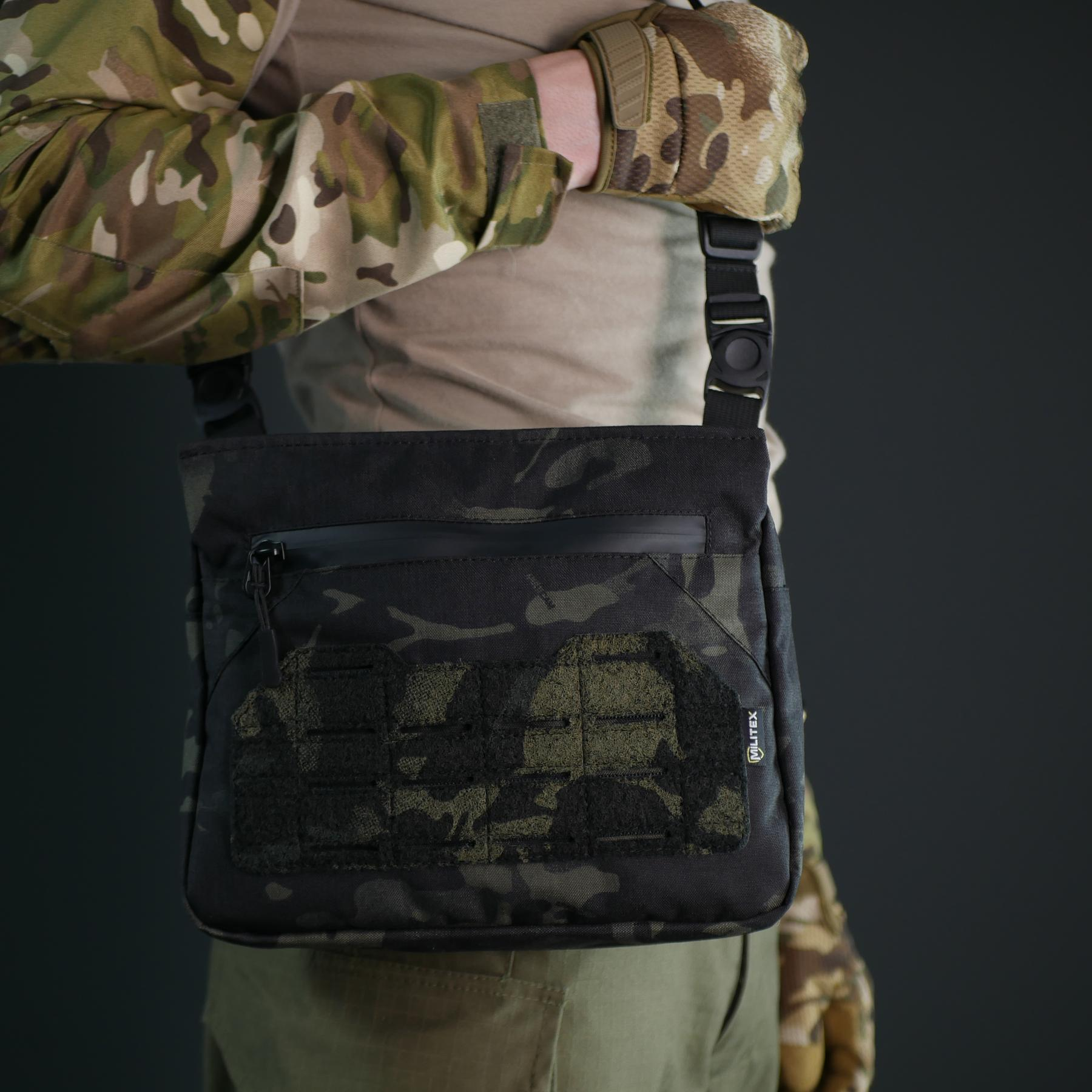 Сумка через плече Militex Tactic City Cordura з покриттям IRR Мультикам/Чорний (27516726) - фото 13 Сумка через плече Militex Tactic City Cordura з покриттям IRR Мультикам/Чорний (27516726) - фото 13