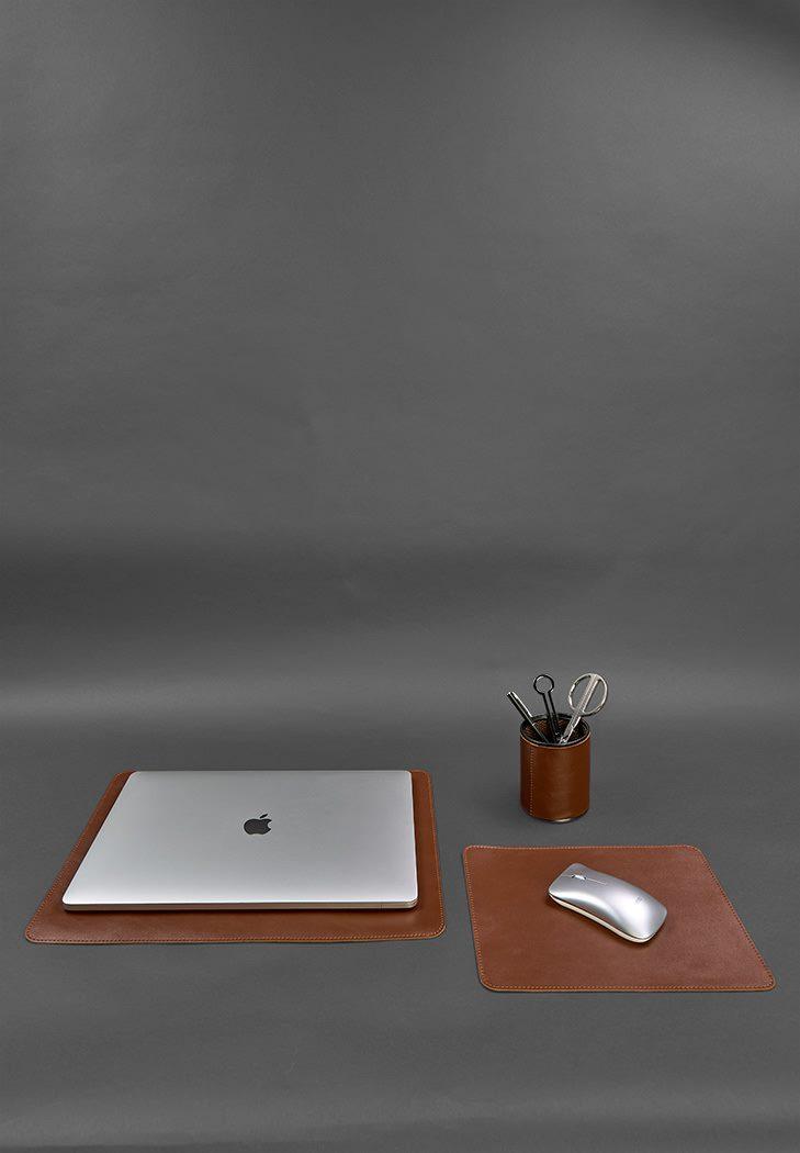 Набор для рабочего стола из натуральной кожи 1.0 краст Светло-коричневый (A-027786) - фото 8 Набор для рабочего стола из натуральной кожи 1.0 краст Светло-коричневый (A-027786) - фото 8