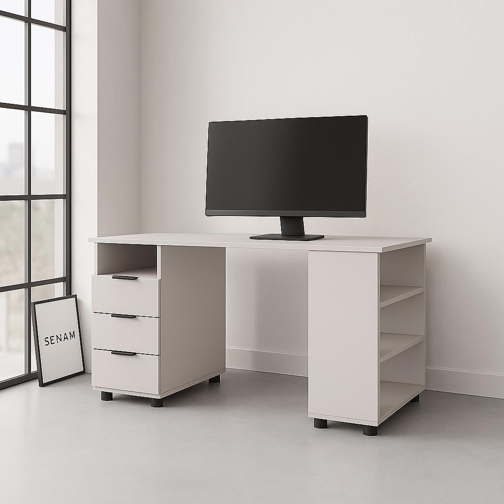 Стіл письмовий СП8 3Я SENAM 750х1400х600 мм ДСП Кашемір Стіл письмовий СП8 3Я SENAM 750х1400х600 мм ДСП Кашемір