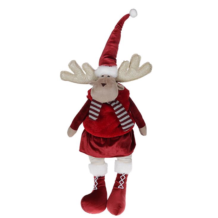 Мягкая игрушка новогодняя BonaDi Олень Девочка (877-102)