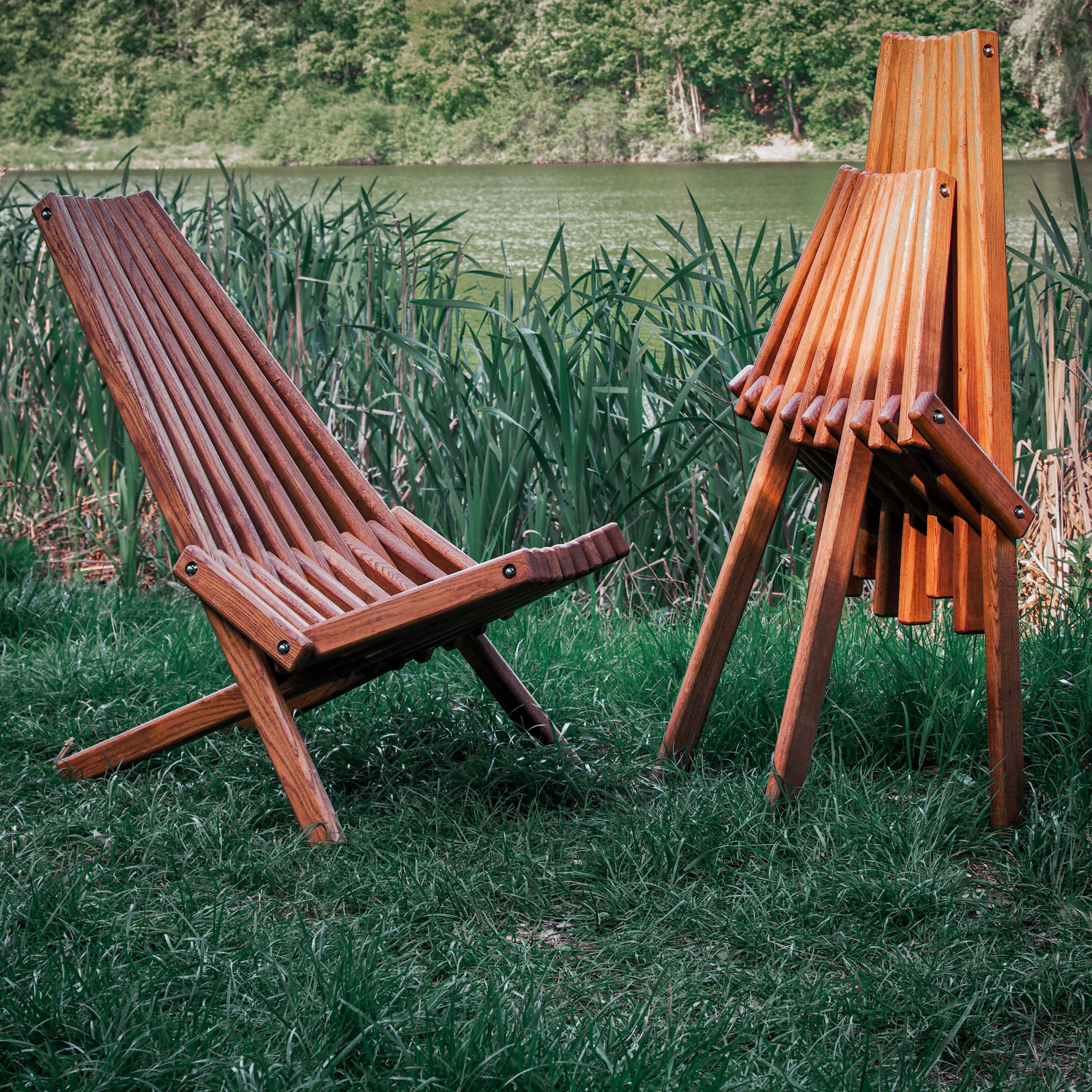 Шезлонг дубовый RELAX WOOD KENTUCKY Коричневый (15257312) - фото 3