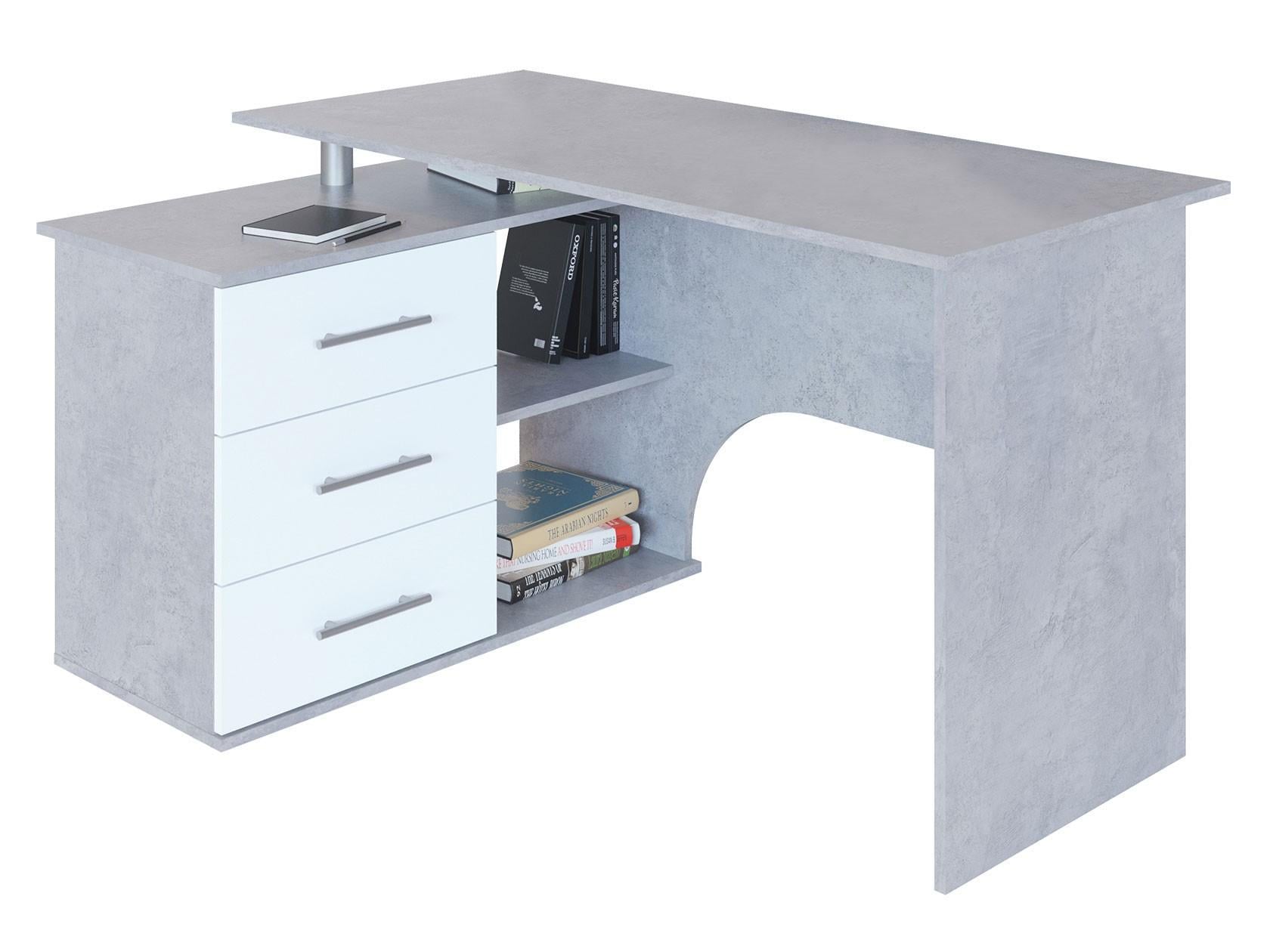 Комп'ютерний стіл кутовий XDesk-09-1 з ящиками зліва 1350x744x600/935 мм Сірий (КСXD9...1)