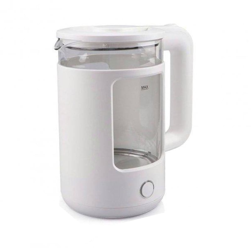 Електрочайник Rainberg RB-2220 скляний дисковий 2L 2200W White (tf7441)