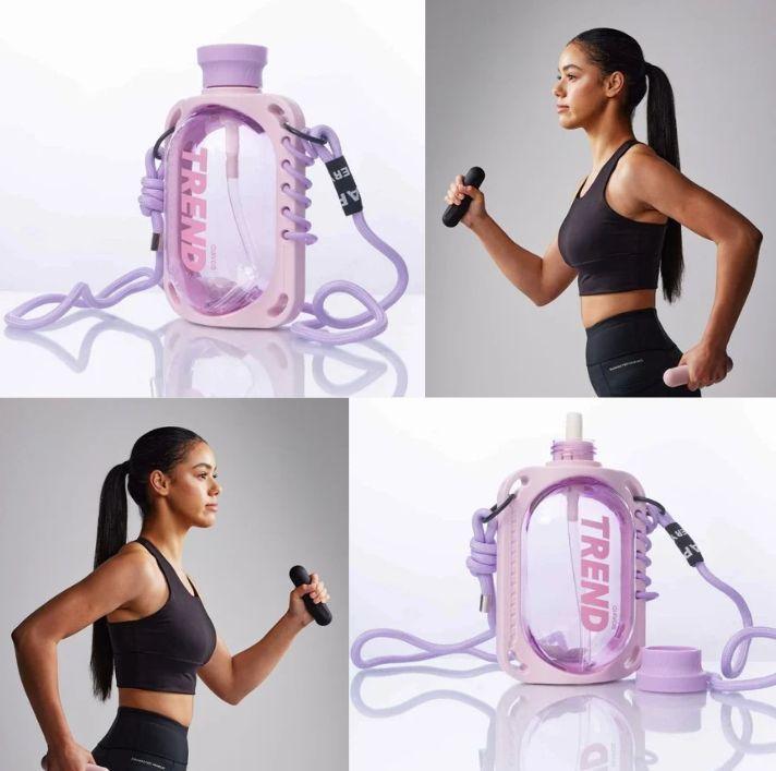 Пляшка для води герметична з антислизьким покриттям та ремінцем 780 мл Фіолетовий (2692817870) - фото 2 Пляшка для води герметична з антислизьким покриттям та ремінцем 780 мл Фіолетовий (2692817870) - фото 2